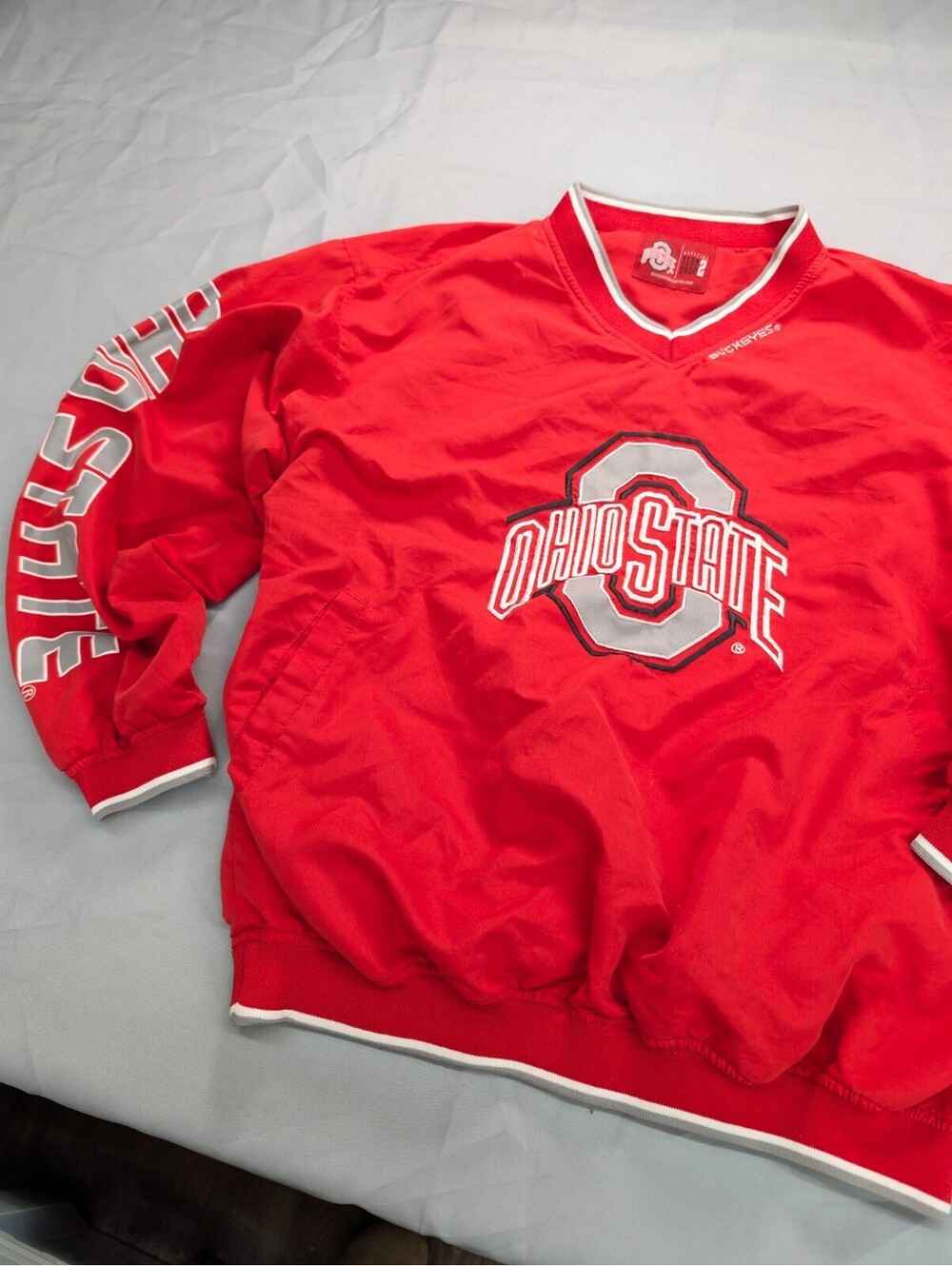 Ohio State Buckeyes Pullover Windbreaker Jacket V-Neck XL
